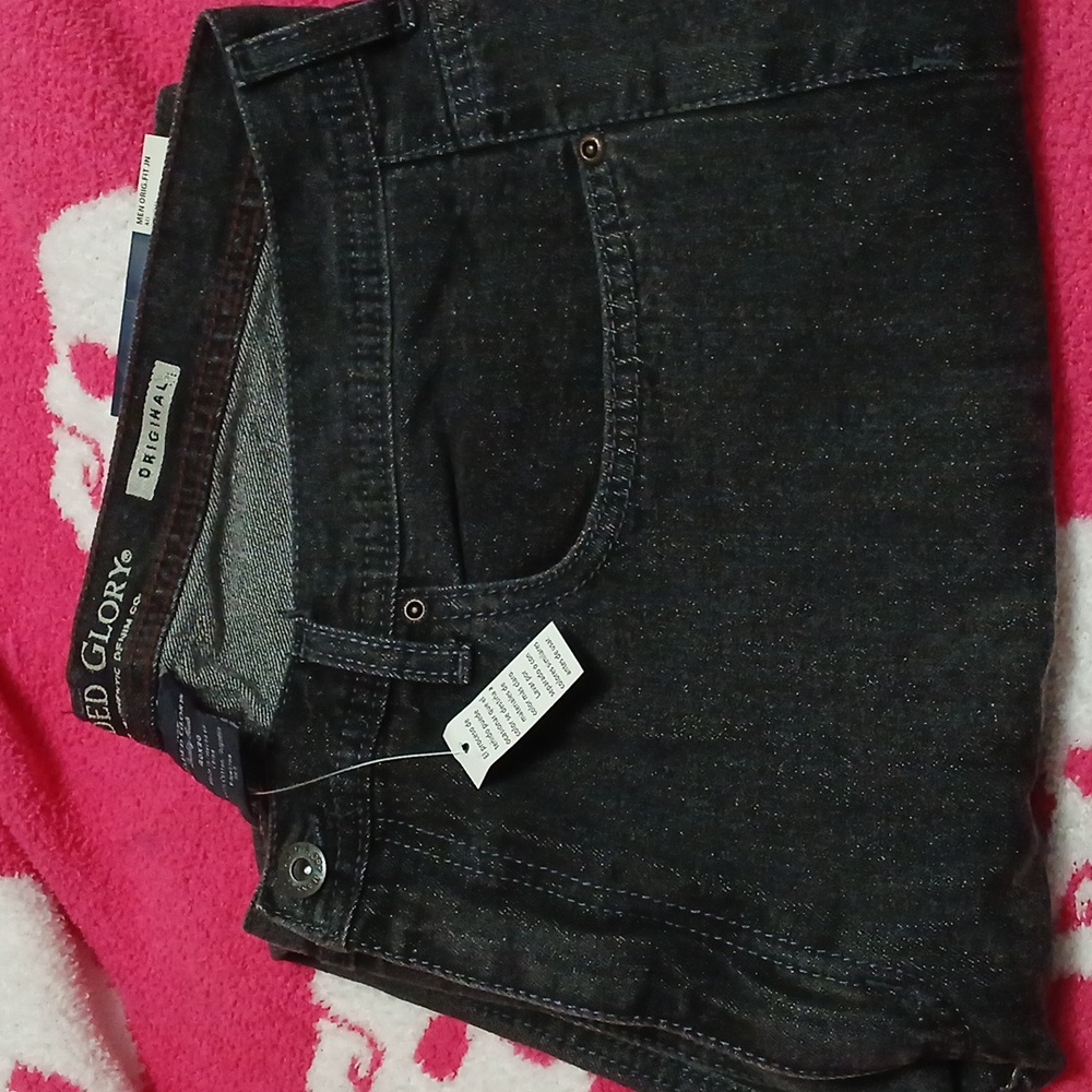 Men's Faded Glory Black Jeans NWT 40x30